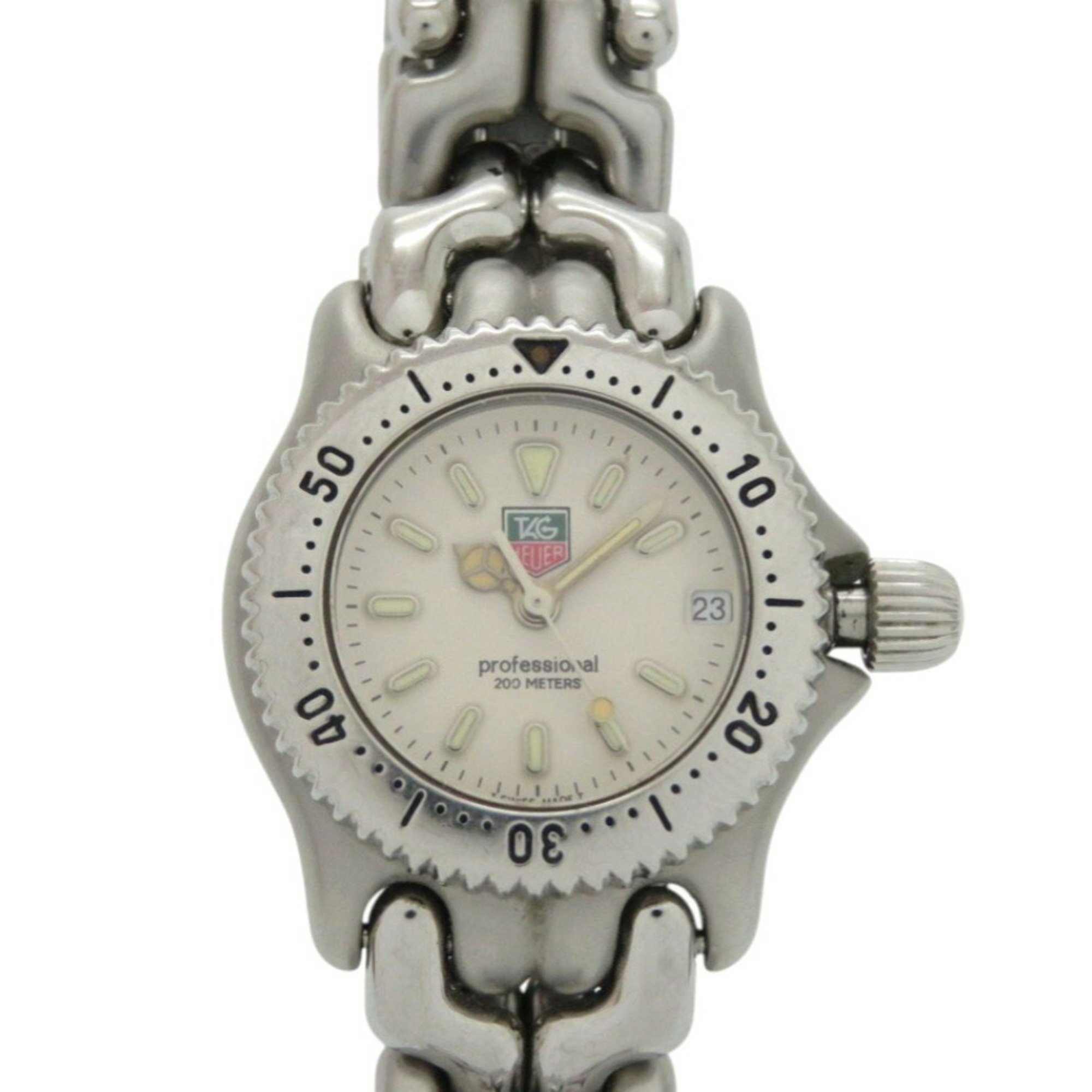 Tag Heuer Sel S99008m Stainless Steel Cream Quartz Watch 1496tag Heuer